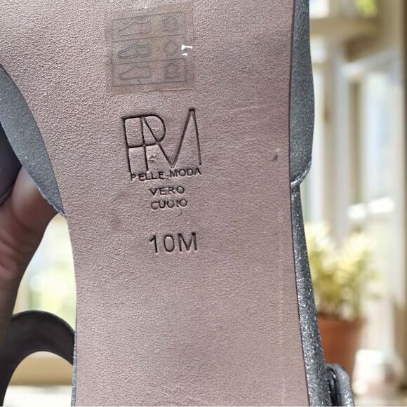 Pelle Moda BERLIN Wide Buckle Leather Kid Suede Sandal Heel Size 10 M - Picture 11 of 13